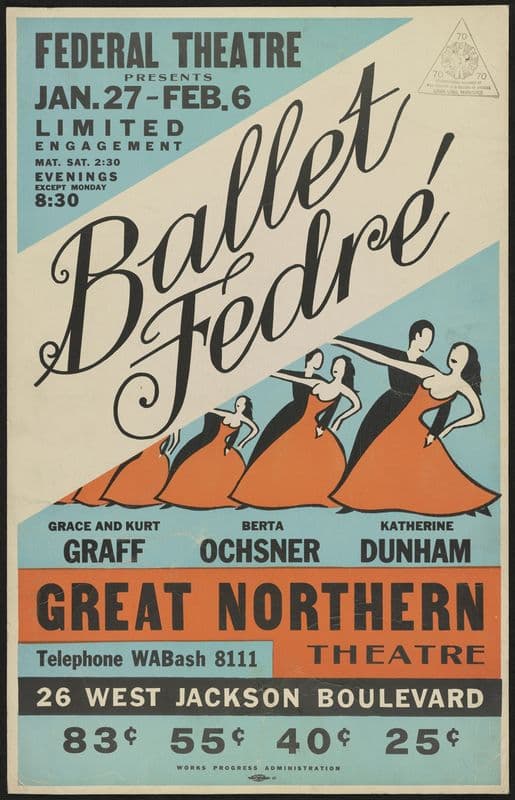 Ballet Fedre (1934-1943) as a canvas print