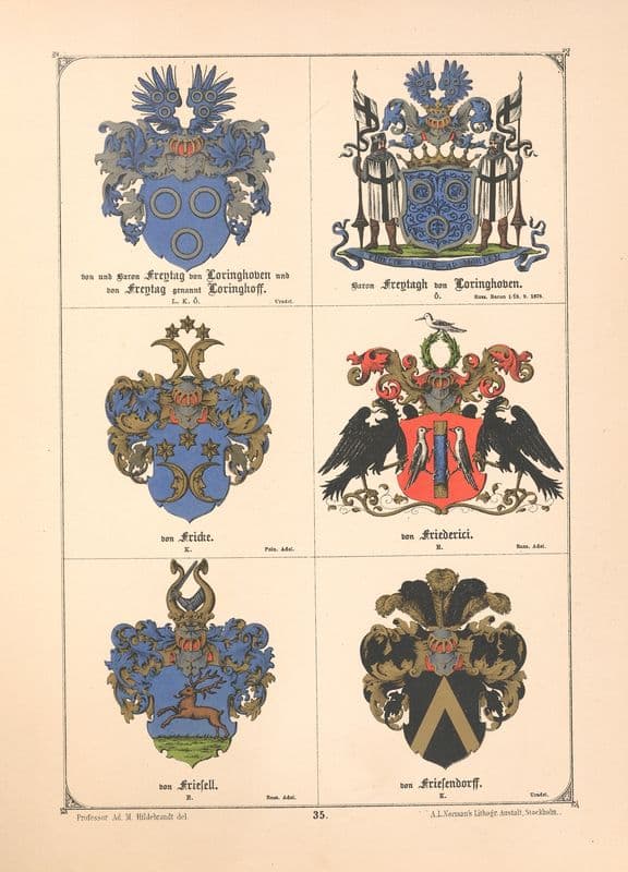 Baltisches Wappenbuch Pl.029 as a canvas print
