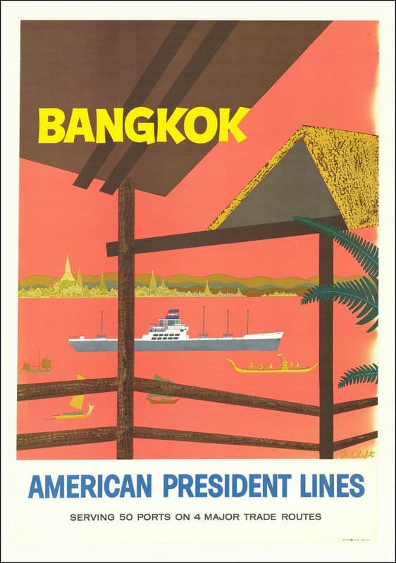 Bangkok – American President Lines as a canvas print