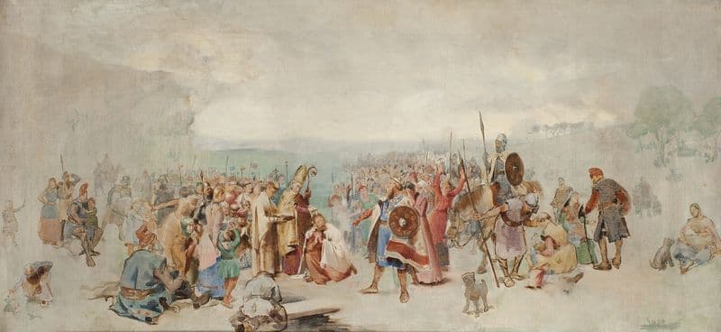 Baptism of Olof Skötkonung as a canvas print