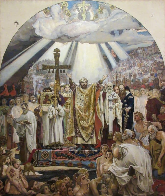 Baptism of Russia as a canvas print