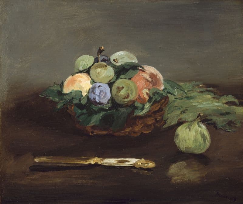 Basket of Fruit (circa 1864) as a canvas print