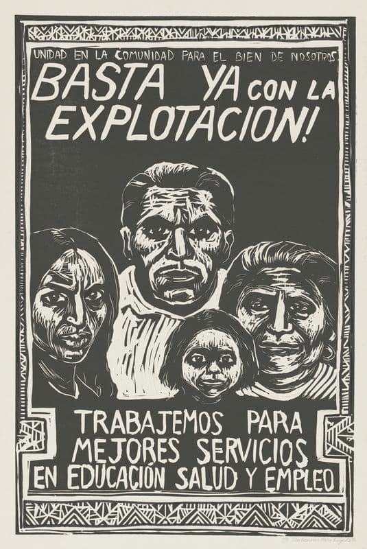 Basta ya con la explotacion! as a canvas print