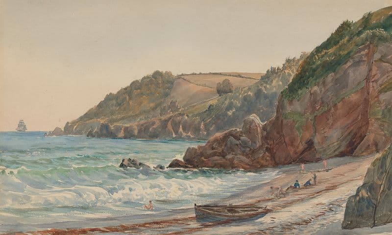 Bathing Place, Anstey’s Cove as a canvas print