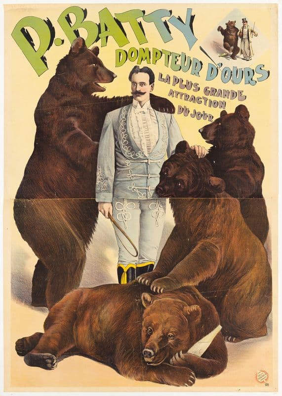 Batty montreur d’ours, la plus grande attraction du jour as a canvas print