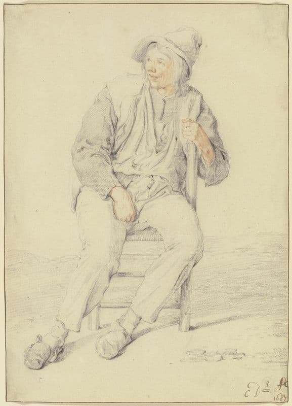 Bauer auf einem Stuhl, nach links gewandt as a canvas print