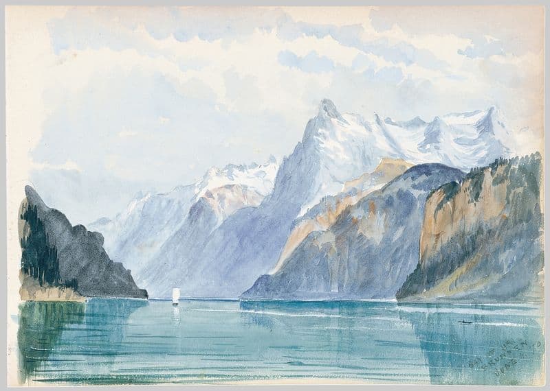 Bay of Uri, Brunnen as a canvas print