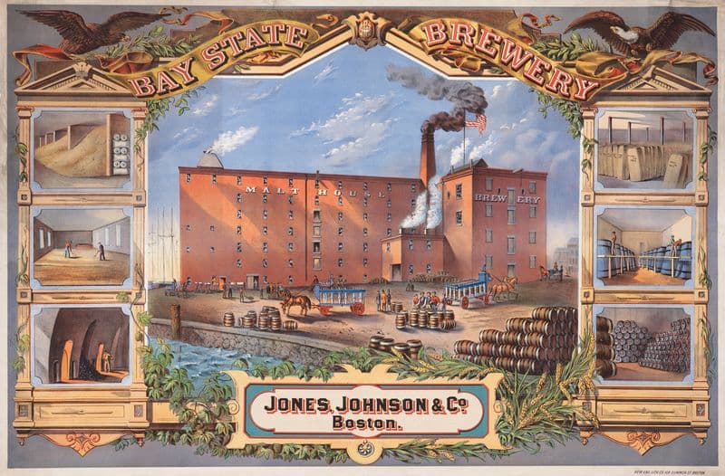 Bay State Brewery, Jones, Johnson & Co., Boston as a canvas print