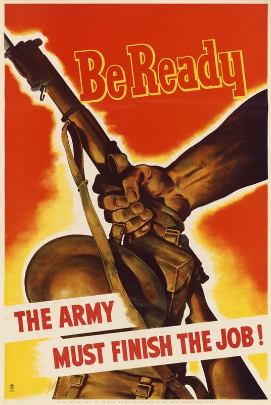 Be Ready – The Army Must Finish the Job! as a canvas print