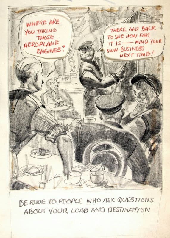 Be rude to people who ask questions about your load and destination (1939-1946) as a canvas print