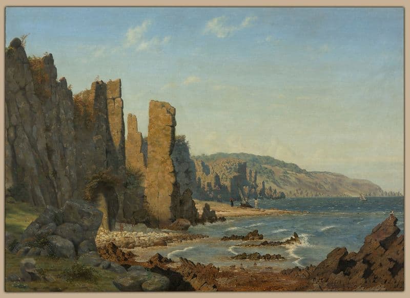 Beach formation on Bornholm. Scene from Rø as a canvas print