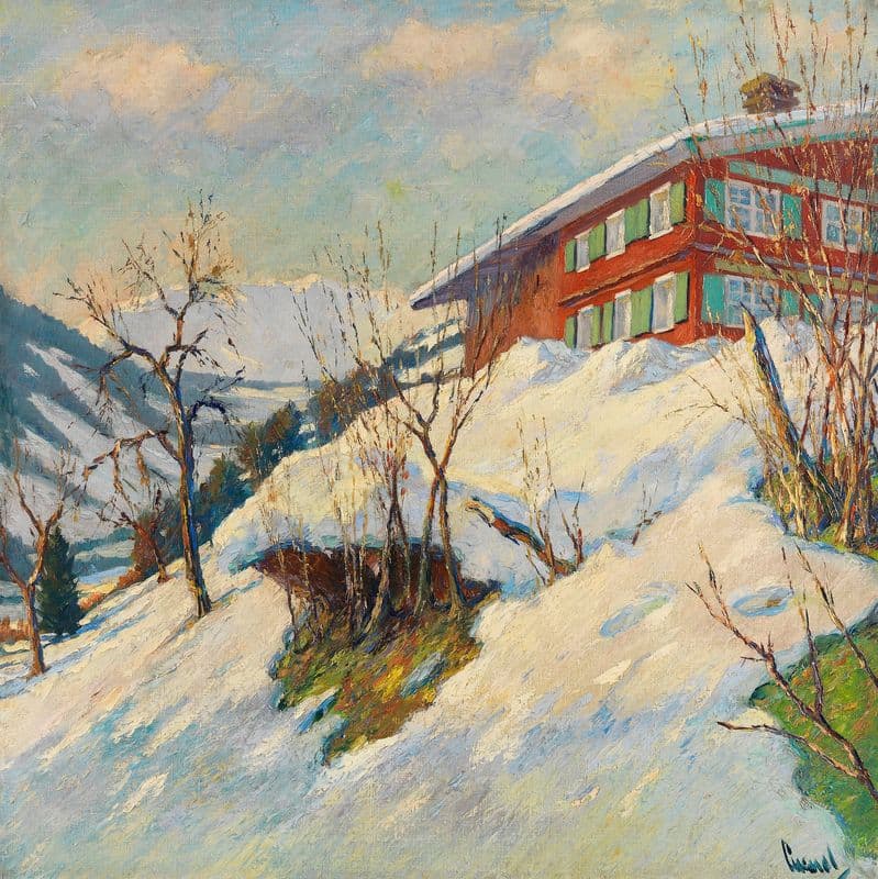 Beautiful winter day as a canvas print
