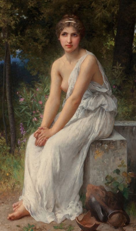 Beauty in a garden as a canvas print