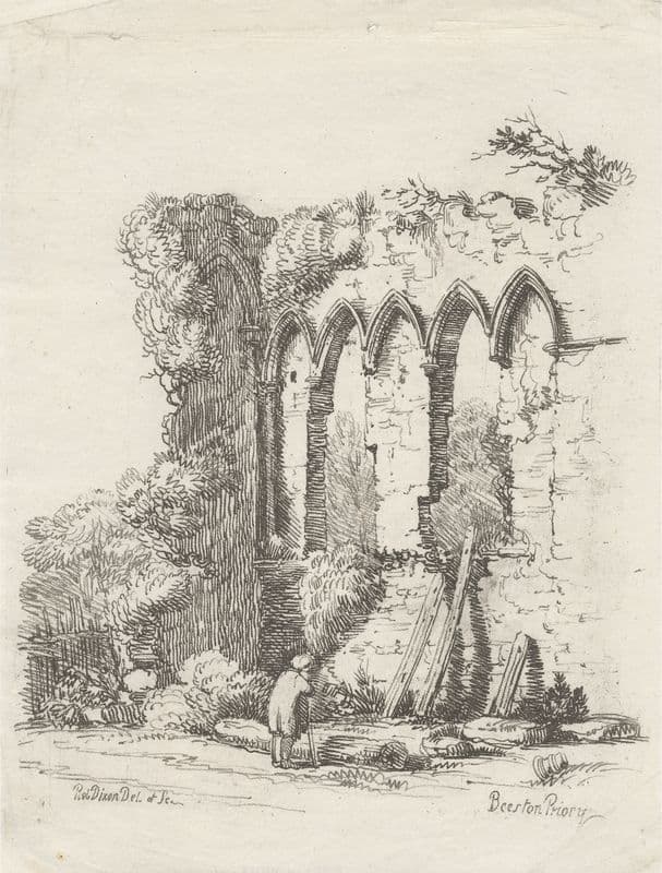Beeston Priory, Beeston Regis (1810-1811) as a canvas print
