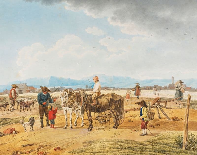 Begegnung auf der Landstrasse as a canvas print