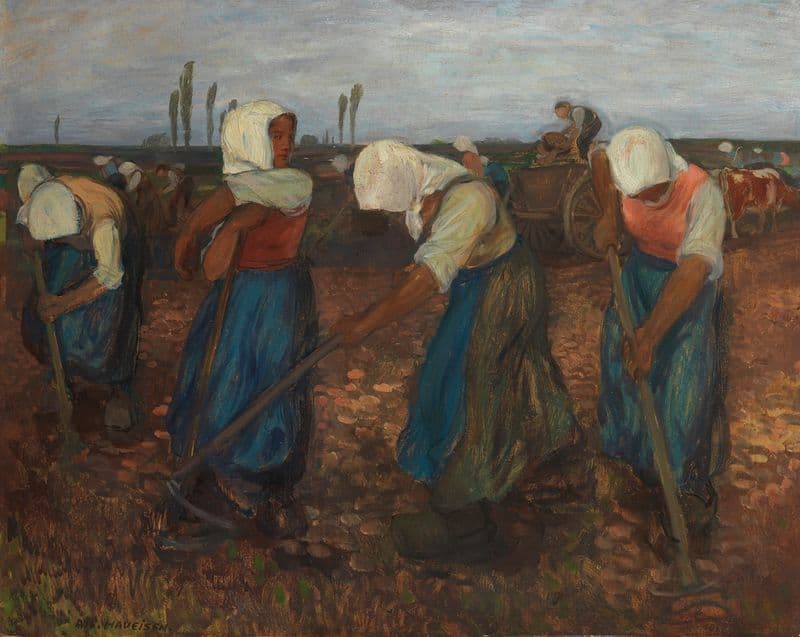 Bei der Kartoffelernte (1900-1909) as a canvas print
