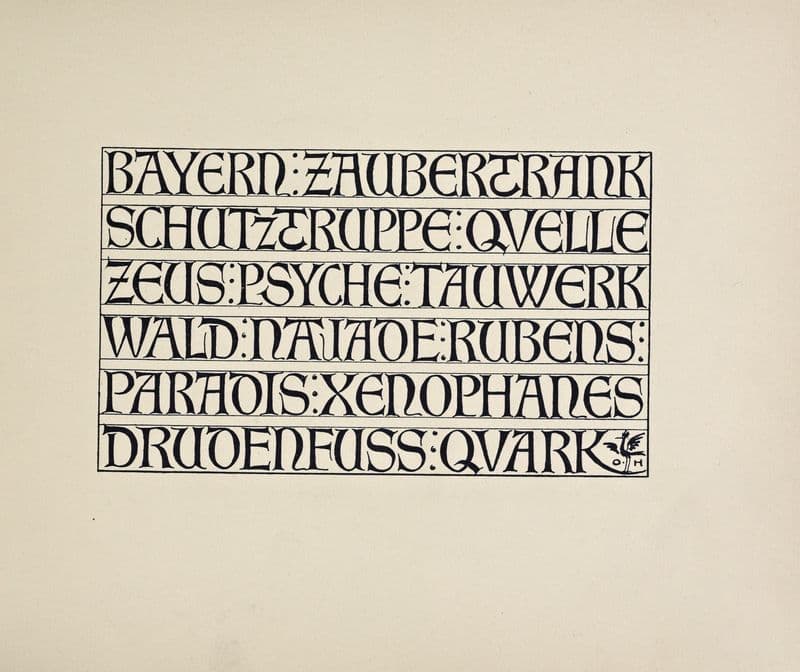 Beispiele kunstlerischer Schrift Pl.042 as a canvas print
