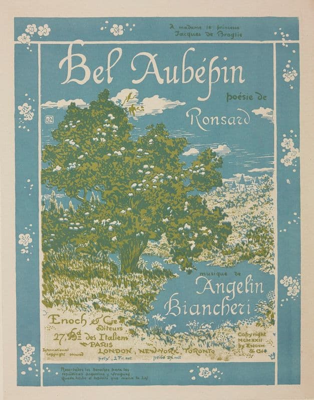 Bel aubépin as a canvas print