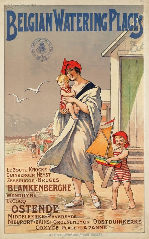 Belgian watering places as a canvas print