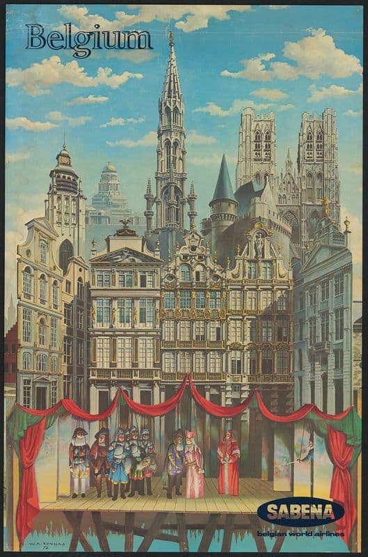 Belgium (SABENA) as a canvas print