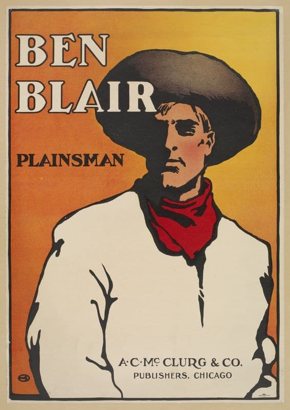 Ben Blair plainsman (1895-1911) as a canvas print