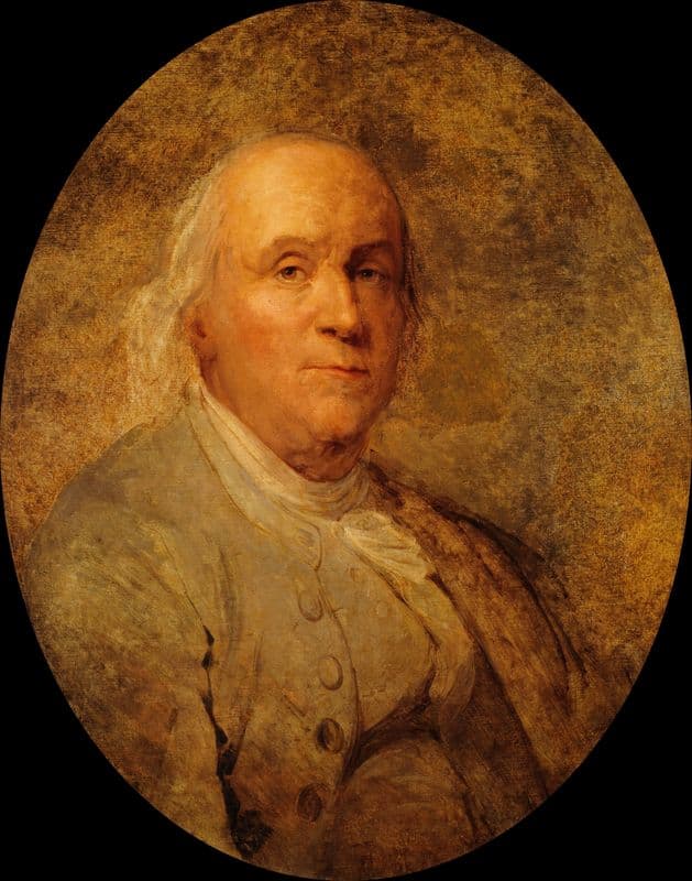 Benjamin Franklin (1706-1790) as a canvas print