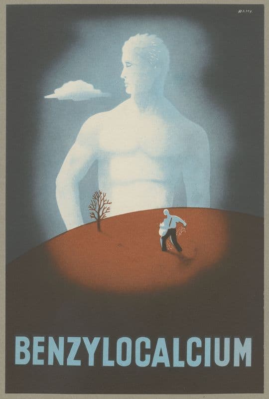 Benzylocalcium (1910-1950) as a canvas print