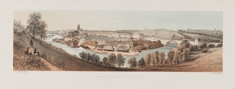 Berne vue de la route de Thoune as a canvas print