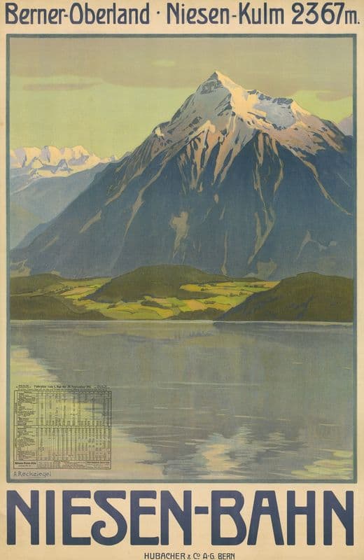 Berner Oberland. Niesen-Bahn as a canvas print