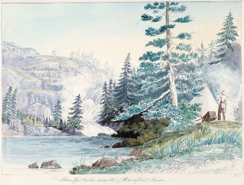 Beverley’s Falls, Mouth of Hoar Frost River as a canvas print