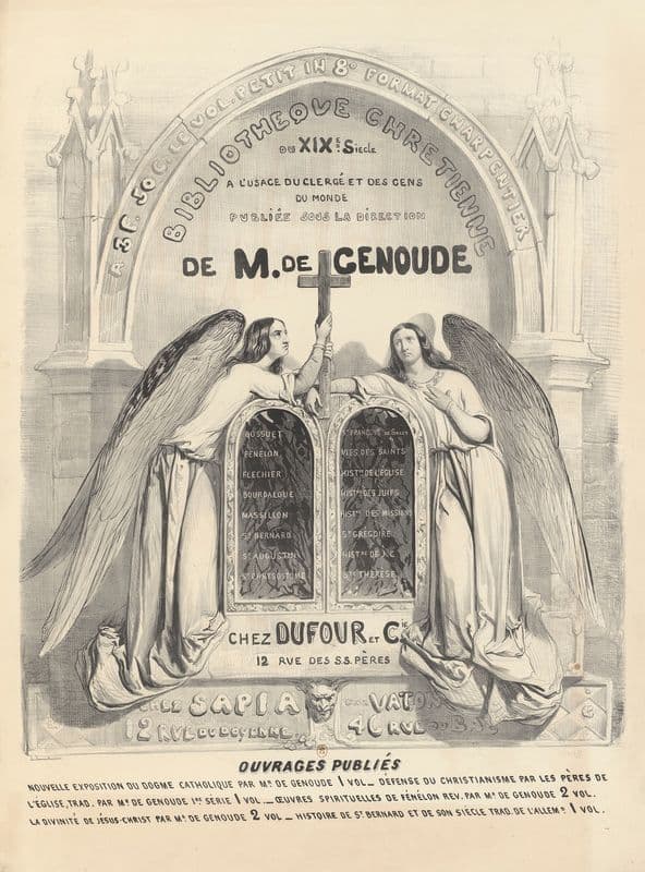 Bibliothèque chrétienne du XIXe siècle à l’usage du clergé et des gens du monde as a canvas print