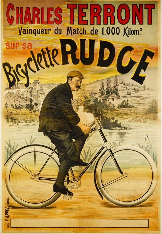 Bicyclette Rudge (1880-1900) as a canvas print