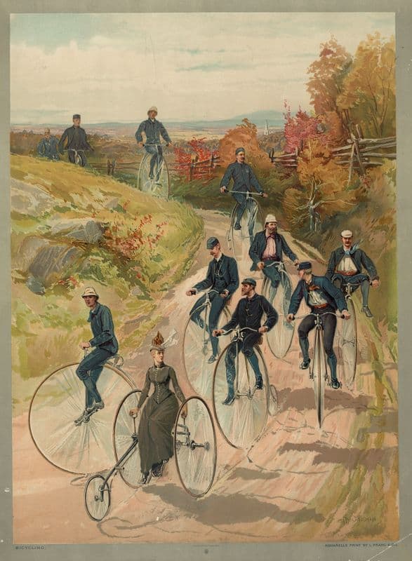 Bicycling as a canvas print