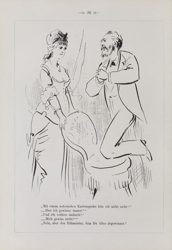 Bilderbuch für Hagestolze Pl.036 (1870s) as a canvas print