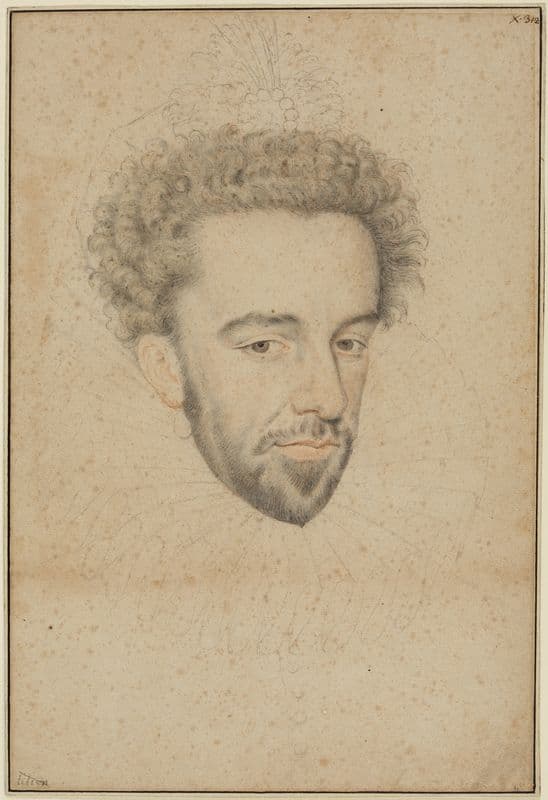 Bildniskopf König Heinrichs III. von Frankreich (ca 1573-1574) as a canvas print