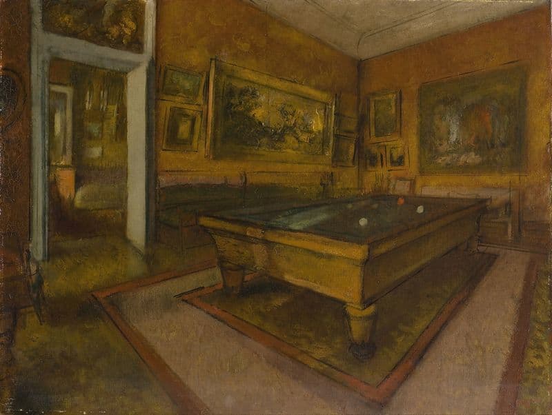 Billiard Room at Ménil-Hubert as a canvas print