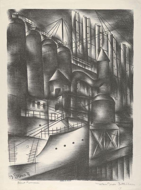 Blast Furnace (1935–36) as a canvas print