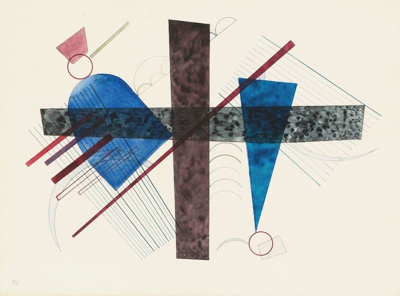 Blau in Rund und Spitz as a canvas print