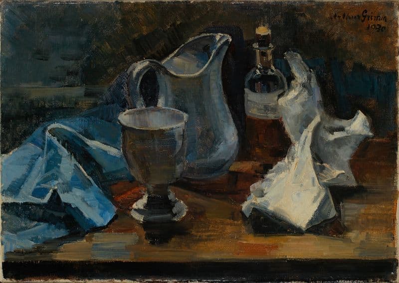 Blaues Stilleben as a canvas print