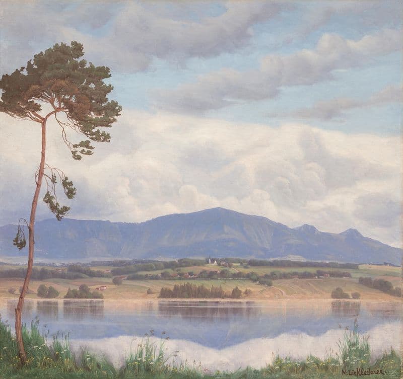 Blick über den Simssee (circa 1935) as a canvas print