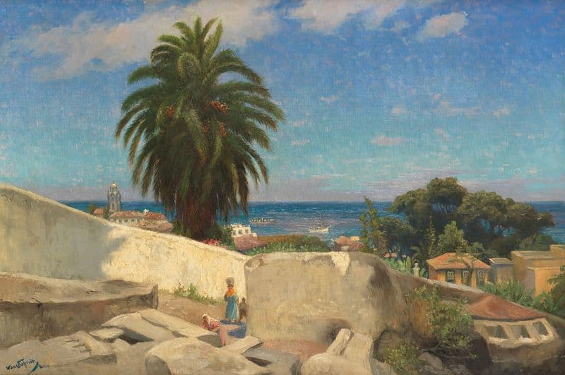 Blick über Puerto Orotava, Tenerife as a canvas print