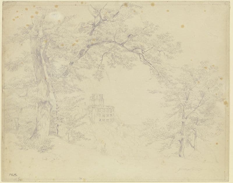 Blick von Süden auf das Heidelberger Schloß as a canvas print