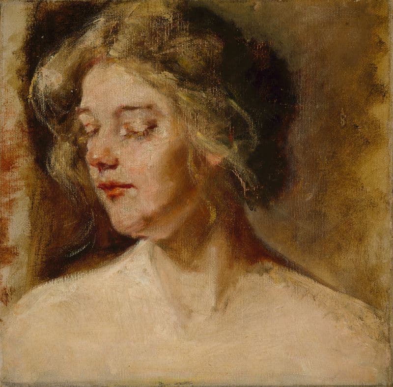 Blonde Studio Model as a canvas print