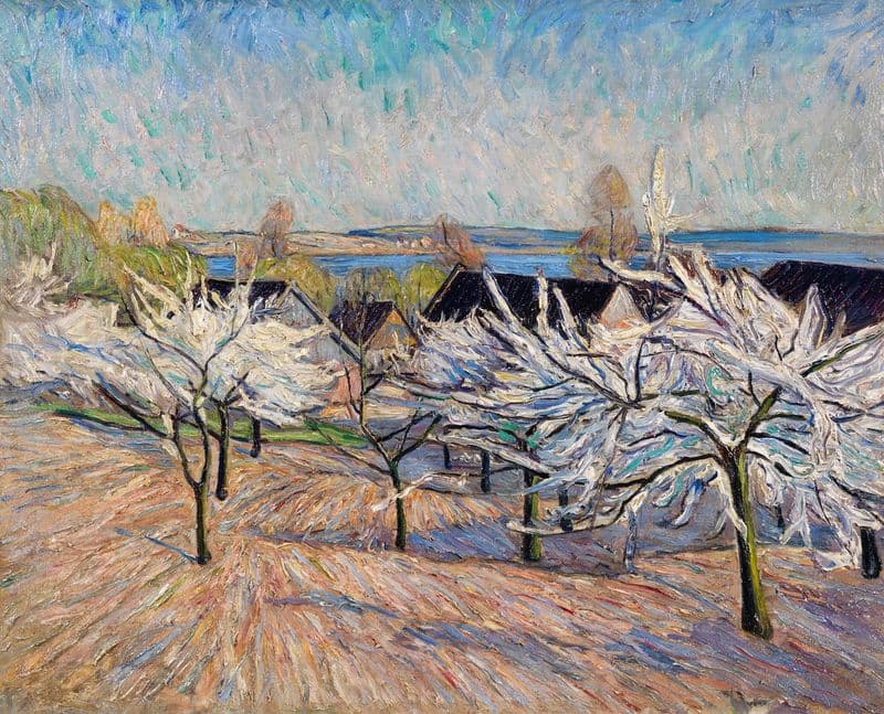 Blühende Bäume (Baumblüte in Werder) as a canvas print