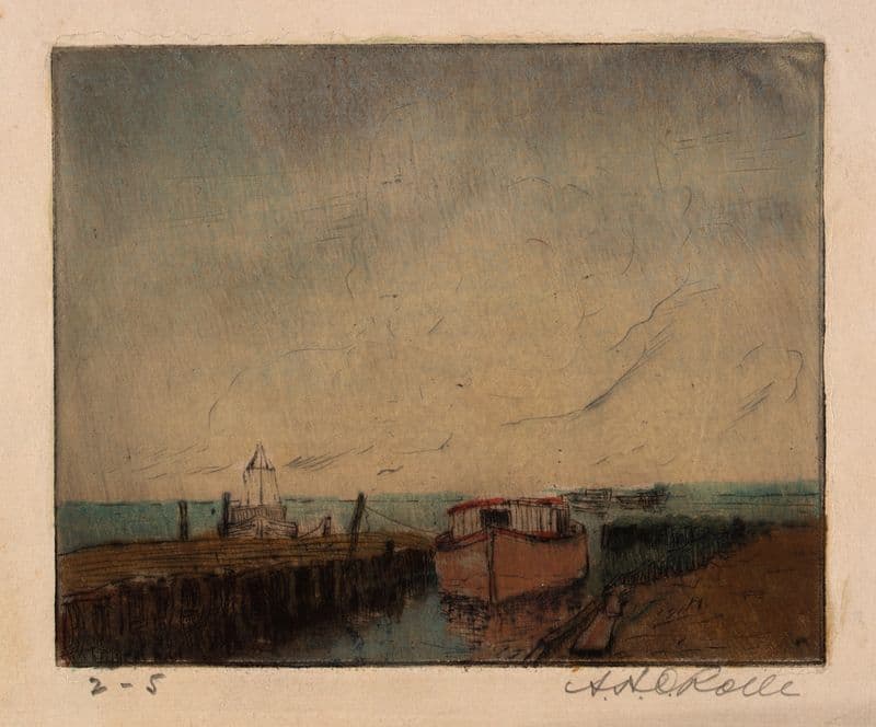 Boat Yard, Eastern Branch (ca. 1924) as a canvas print