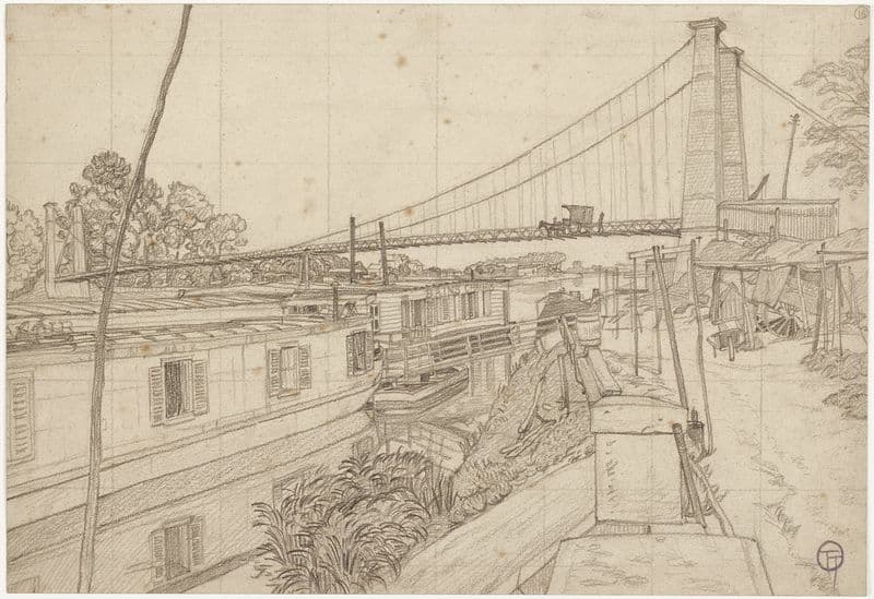 Boathouse Baths on the River Seine (c. 1905–14) as a canvas print