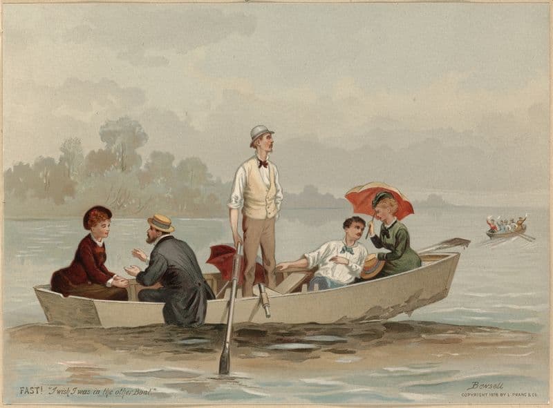 Boating scene as a canvas print