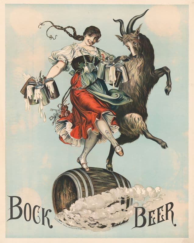 Bock beer as a canvas print