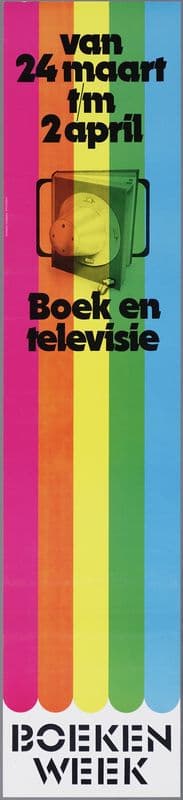 Boek en televisie as a canvas print
