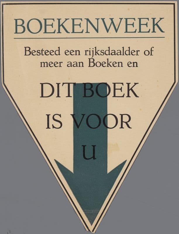 Boekenweek; Besteed een rijksdaalder of meer aan Boeken dit boek is voor u (1932-1933) as a canvas print